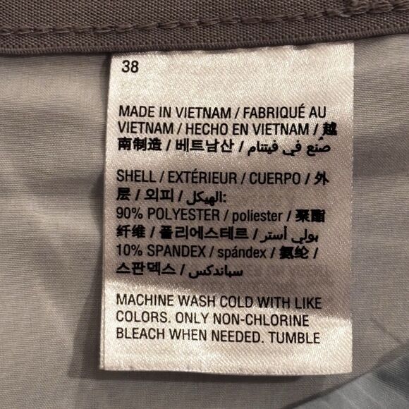 Greg Norman Golf Shorts Men’s 38 White & Light Blue Diagonal Graduated Stripes - Picture 7 of 8